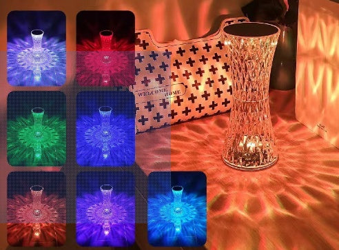 Rechargeable Acrylic Diamond Table Lamp With Remote Control