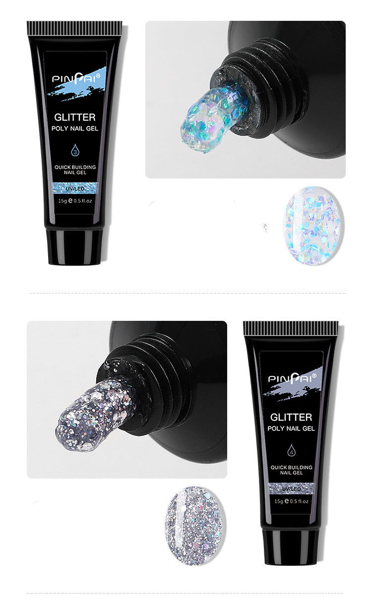 Resin Glitter Nail Extending Glue for Quick Extensions