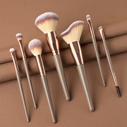 Rayon Bristle Eyeshadow Brush Set 7 Piece Plastic Handle