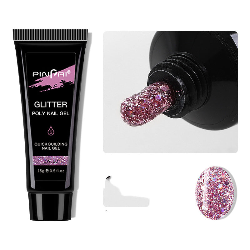 Resin Glitter Nail Extending Glue for Quick Extensions
