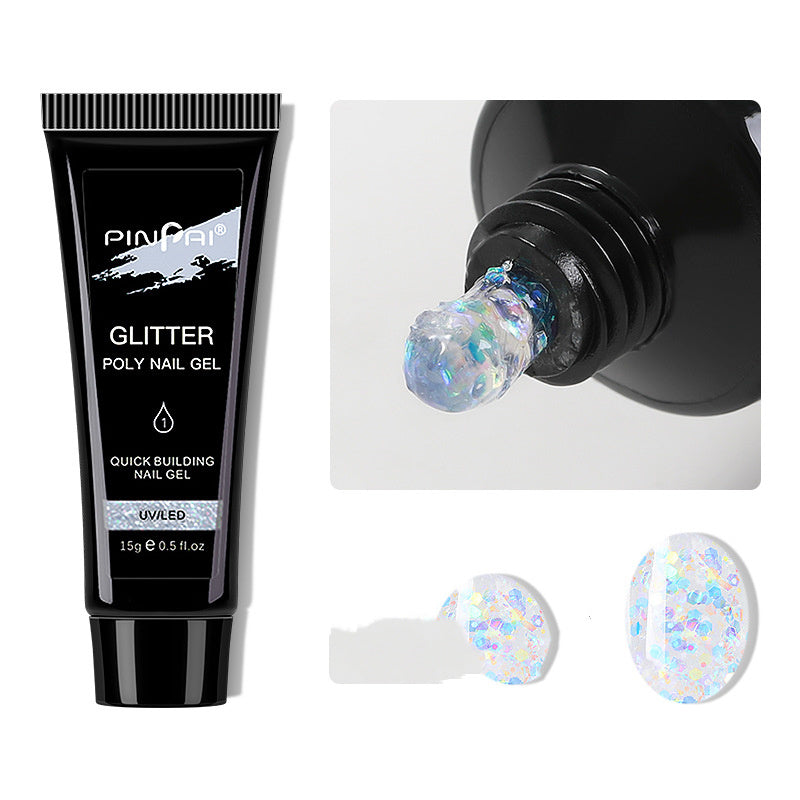 Resin Glitter Nail Extending Glue for Quick Extensions
