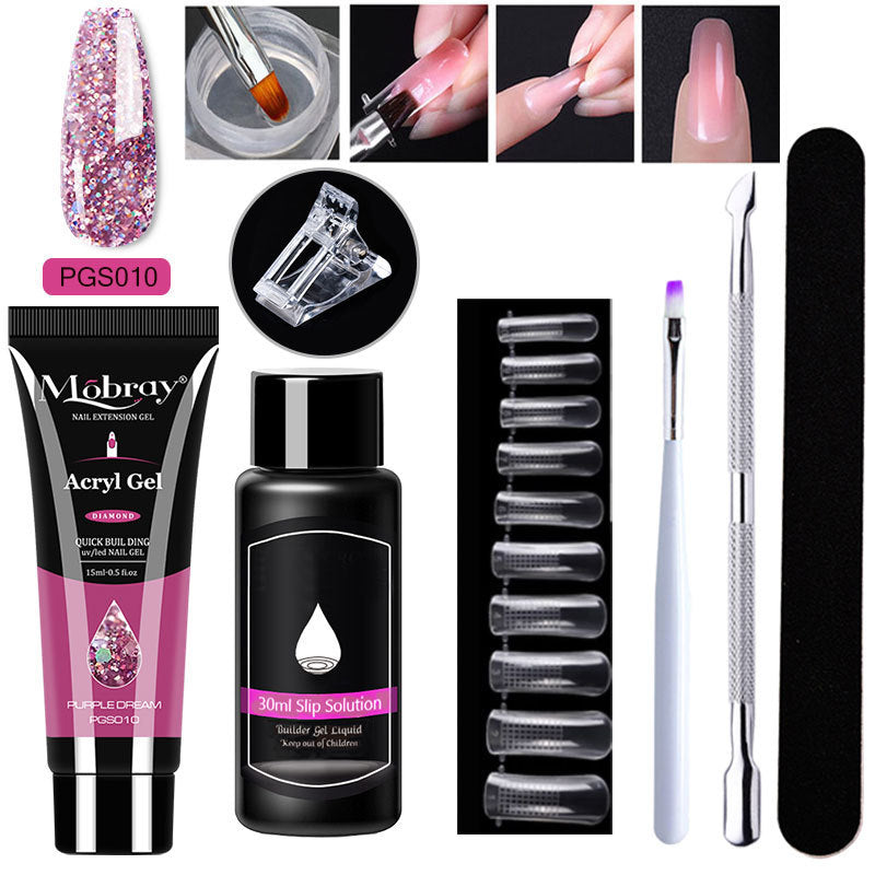 Resin Nail Art Extender Set 7-Piece For Nail Lengthening