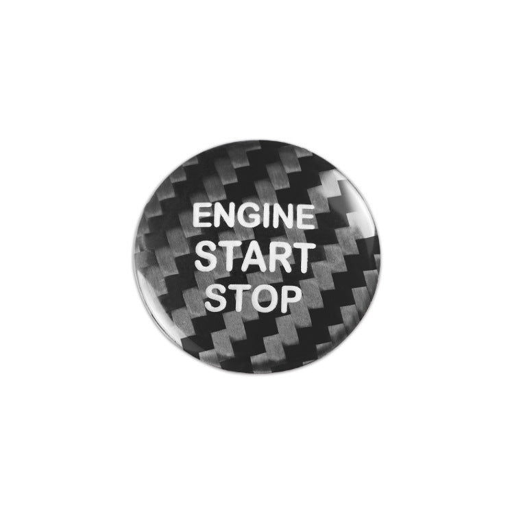 Real Carbon Fiber Start Stop Engine Button Cover For Car