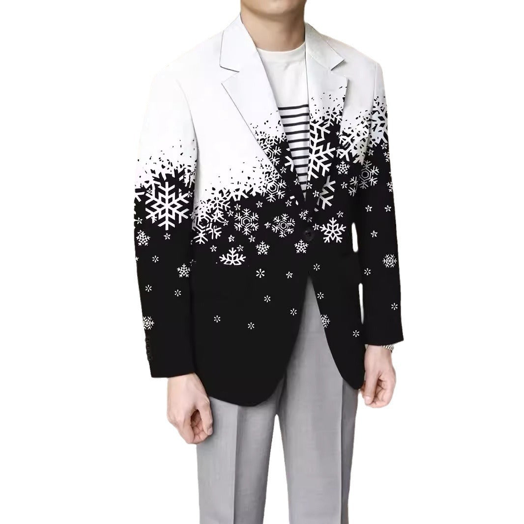 Relaxed Fit Men's Lounge Suit Polyester Blend Plus Size