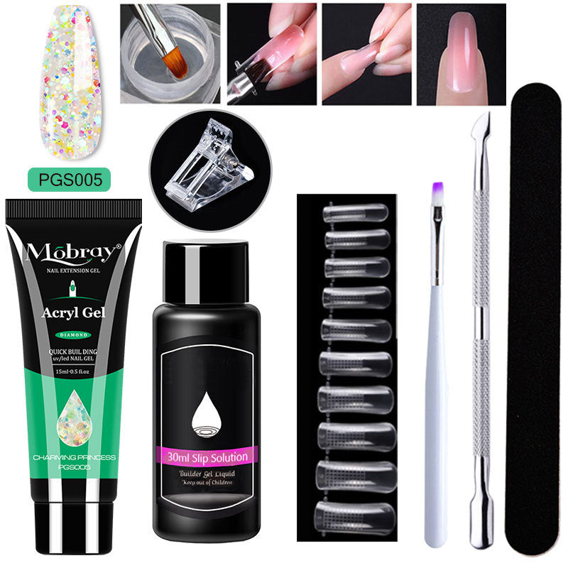 Resin Nail Art Extender Set 7-Piece For Nail Lengthening