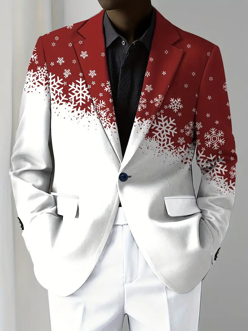 Relaxed Fit Men's Lounge Suit Polyester Blend Plus Size