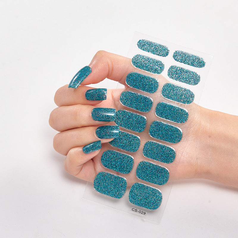 Resin Nail Sticker For Home Manicure Glitter Gradient