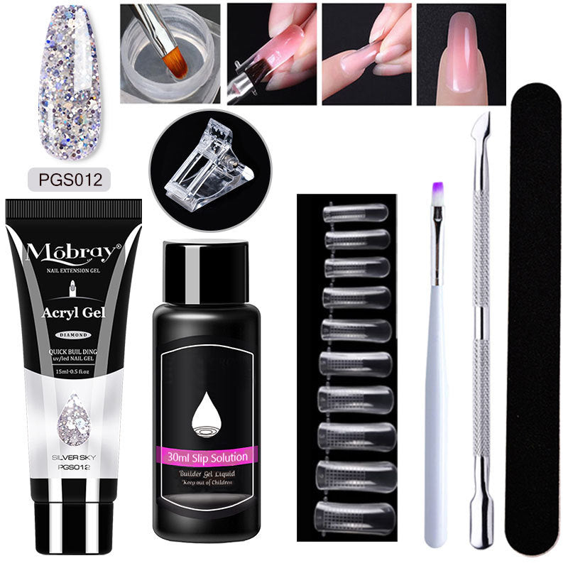 Resin Nail Art Extender Set 7-Piece For Nail Lengthening