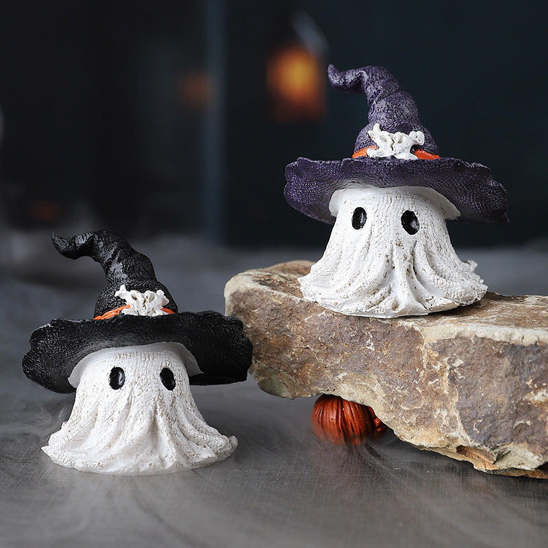 Resin Halloween Wizard Hat Ornament For Home Decor