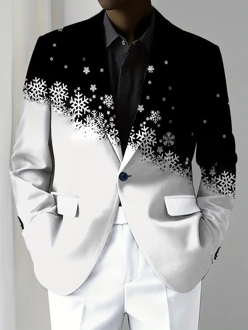 Relaxed Fit Men's Lounge Suit Polyester Blend Plus Size