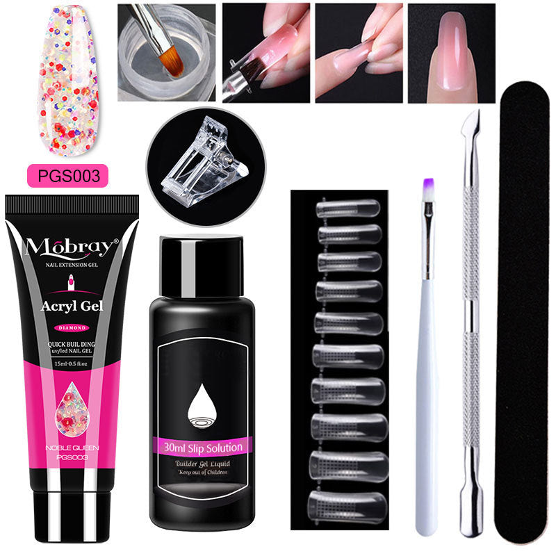 Resin Nail Art Extender Set 7-Piece For Nail Lengthening