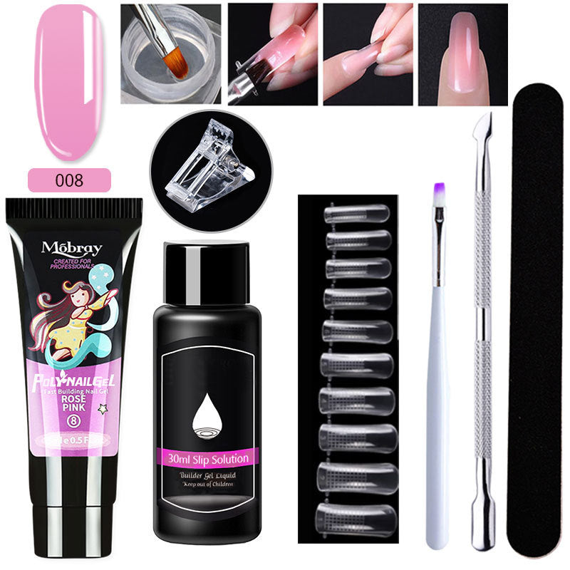 Resin Nail Art Extender Set 7-Piece For Nail Lengthening