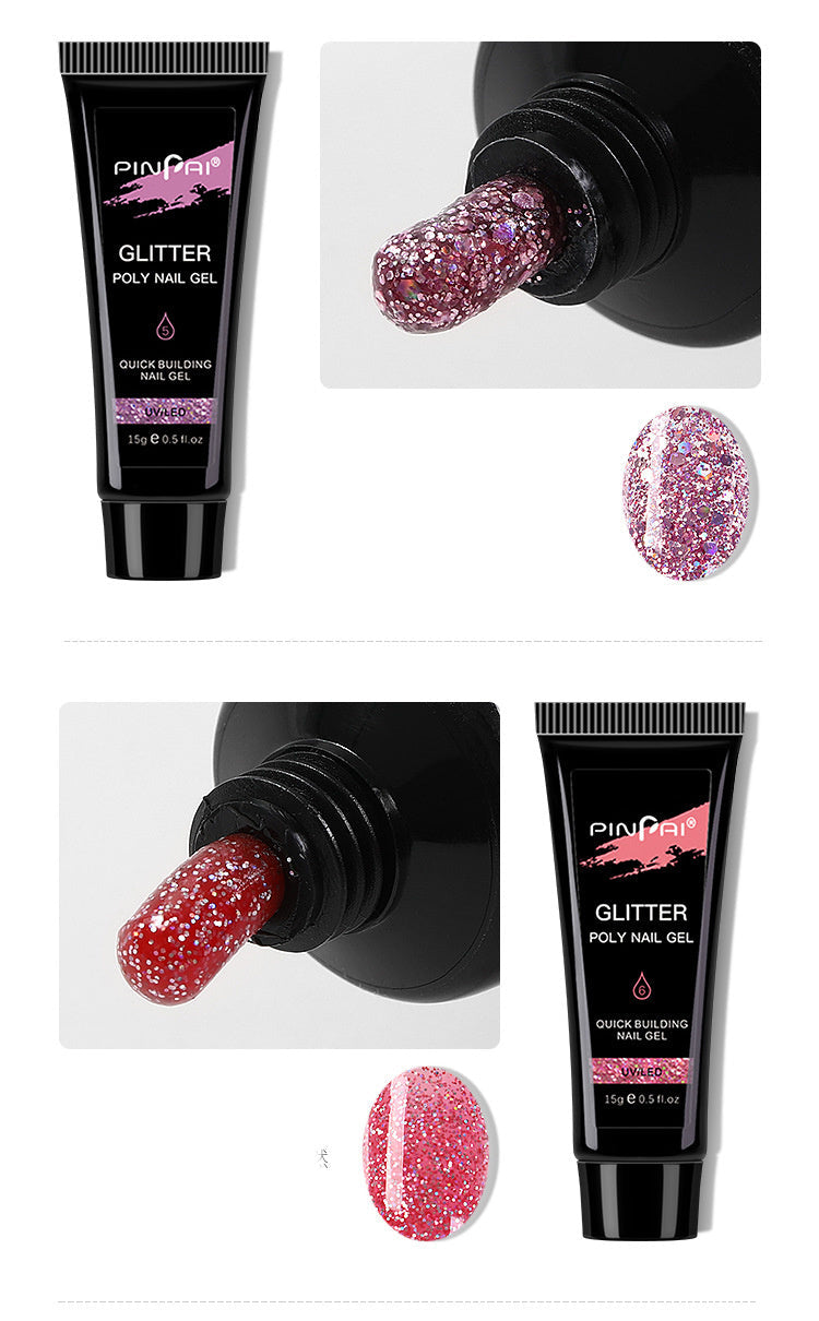 Resin Glitter Nail Extending Glue for Quick Extensions