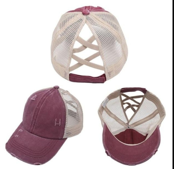 Washed Cotton Baseball Cap — Low-Profile Dome, Short Flat Brim