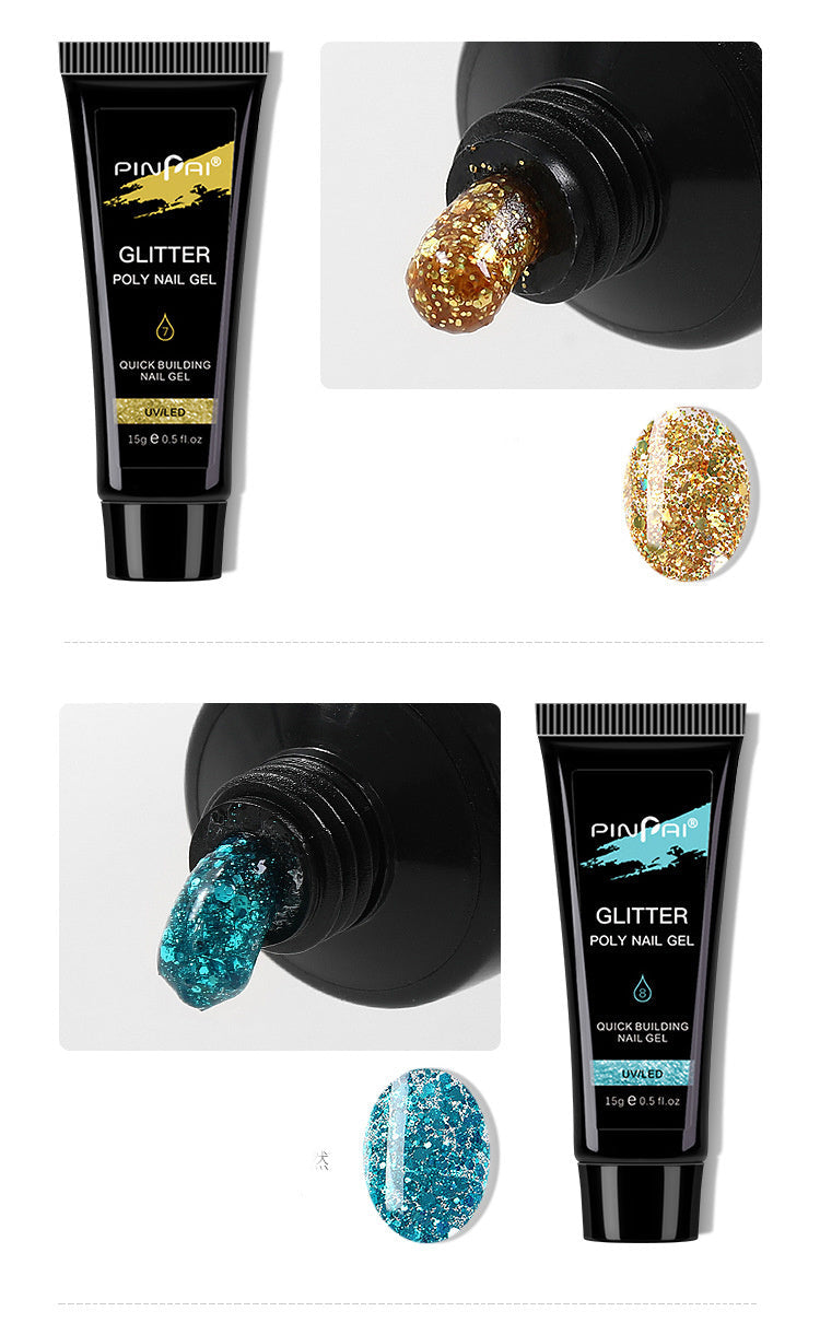 Resin Glitter Nail Extending Glue for Quick Extensions