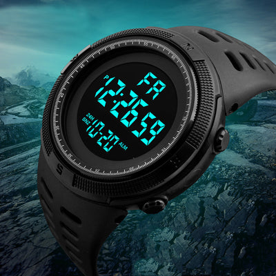 Japanese Style Unisex Metal Large Dial Night Light Watch