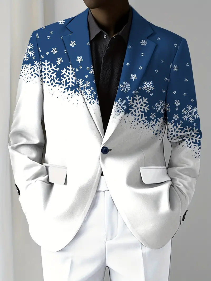 Relaxed Fit Men's Lounge Suit Polyester Blend Plus Size