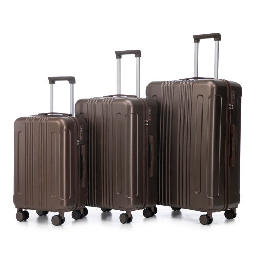 Unisex ABS Spinner Wheel Luggage Set Two Tone 20 24 28 Inch