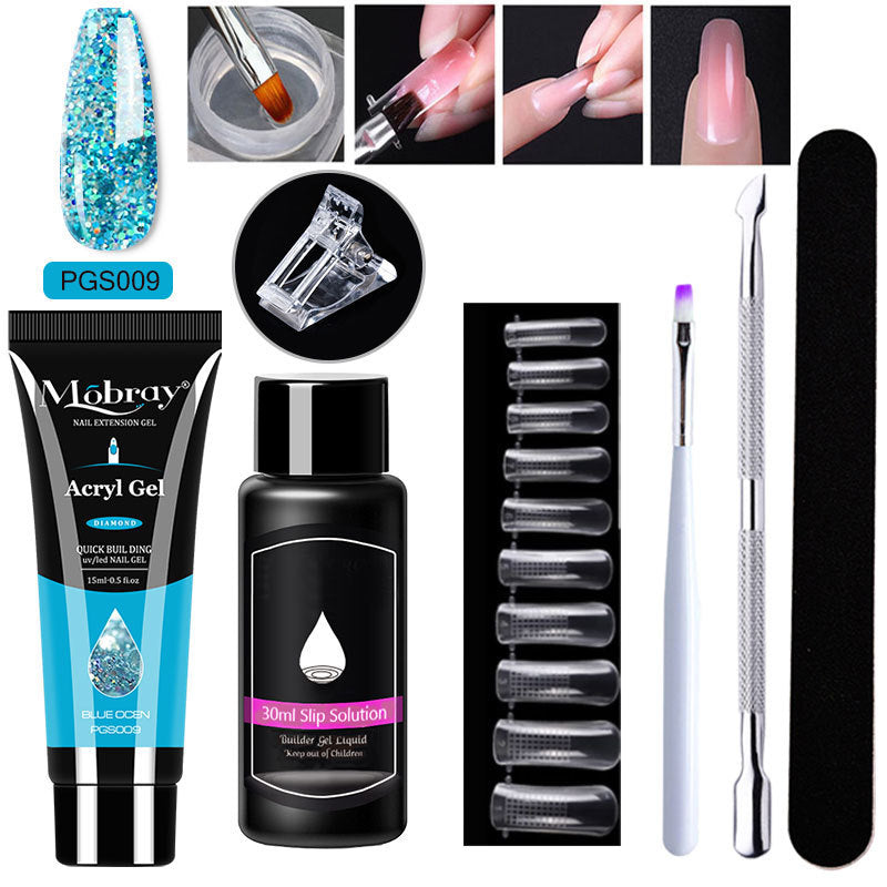 Resin Nail Art Extender Set 7-Piece For Nail Lengthening
