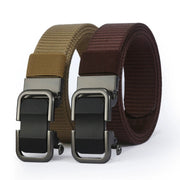 Men's Slim Toothless Nylon Canvas Belt Assorted Colors
