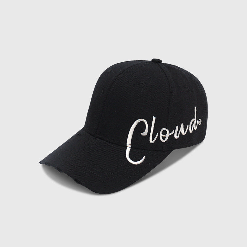 Minimalist All-match Personalized Embroidery Sunshade Comfortable Peaked Cap