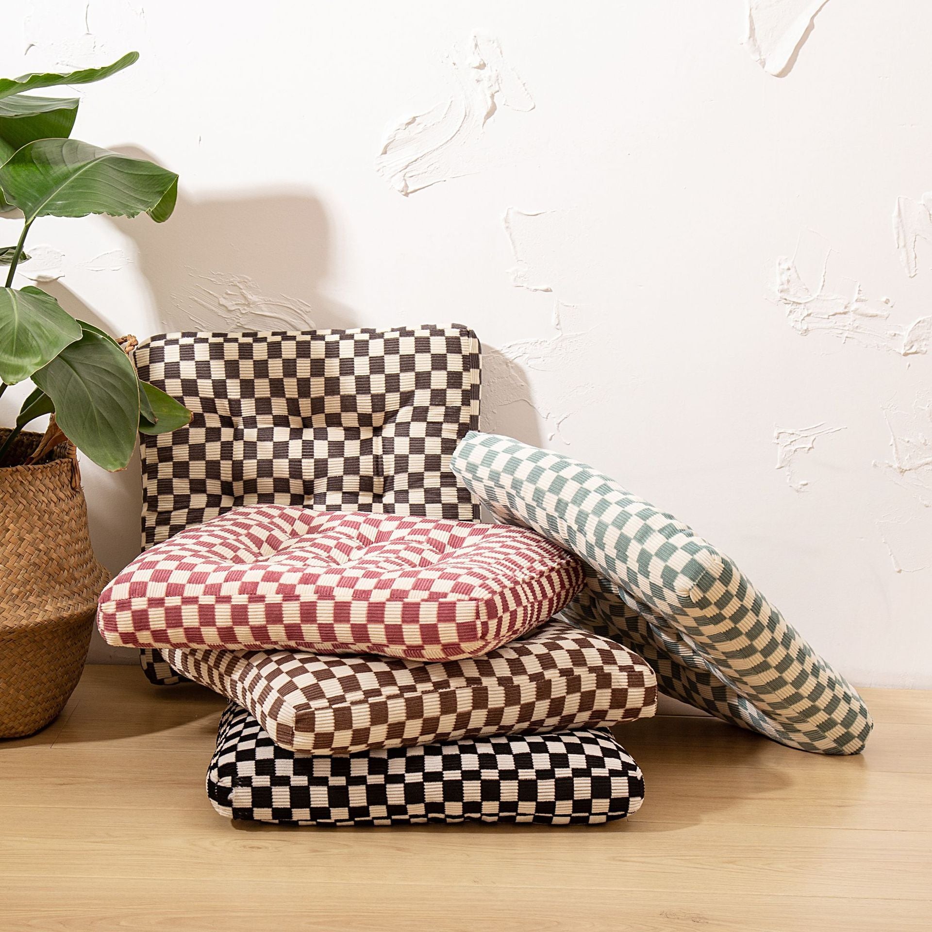 Autumn And Winter Corduroy High Elastic Pearl Cotton Seat Cushion