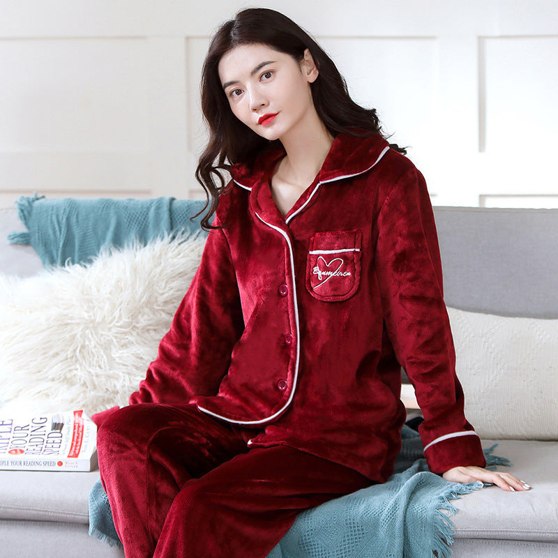 Women's Pajamas Coral Velvet Youth Home Wear Fashion
