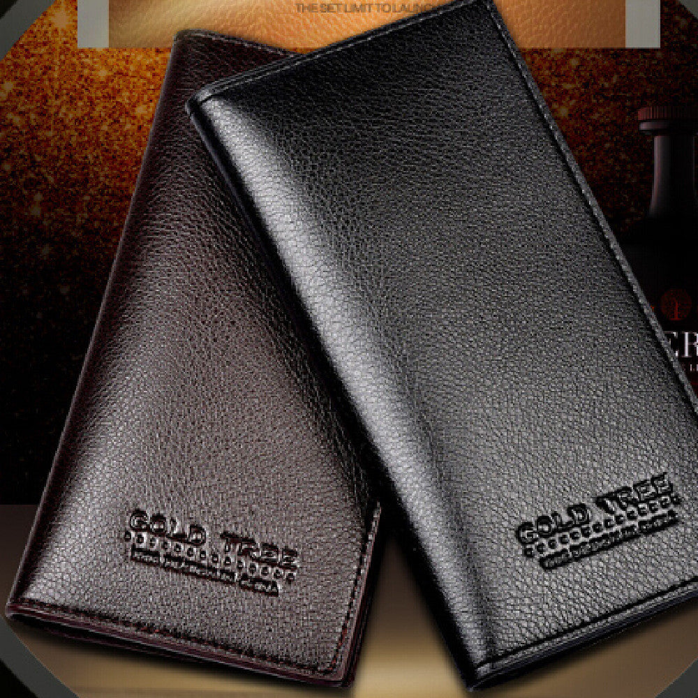 Men's Casual PU Leather Slim Purse Bag With Card Slots