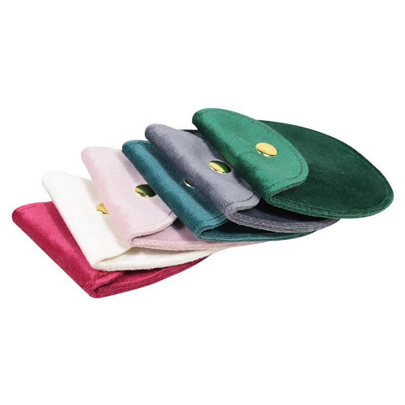 Oval Velvet Cloth Jewelry Storage Button Bag Jewelry Storage Bag