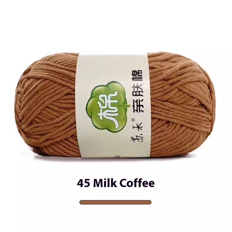 5-Strand Skin-Friendly Combed Milk Cotton Yarn – Hand Knitting Supplies