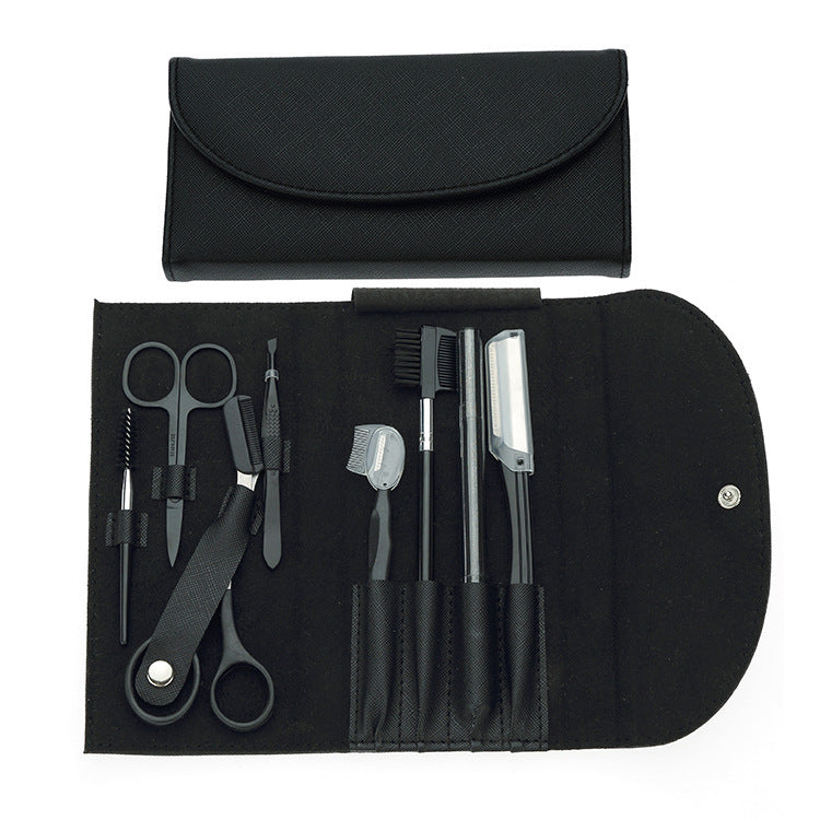 8-Piece Beauty Tools Set – Eyebrow Scraper, Tweezers & Grooming Kit