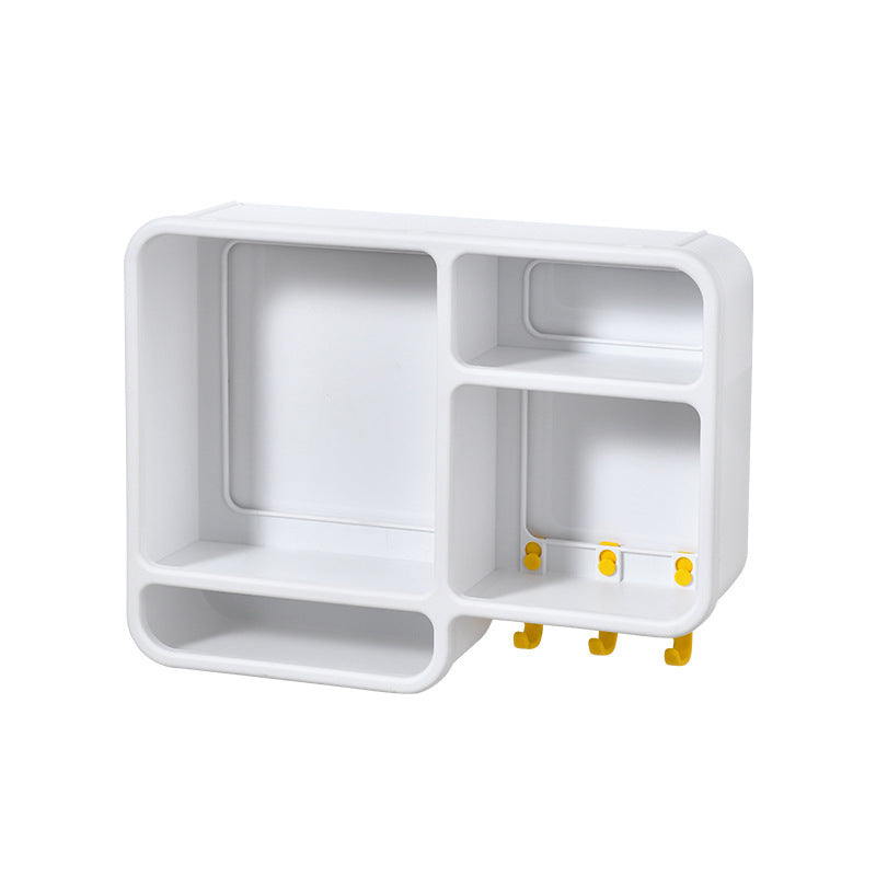 Dustproof Wall-Mounted Cosmetic Shelf – Bathroom Organizer Rack