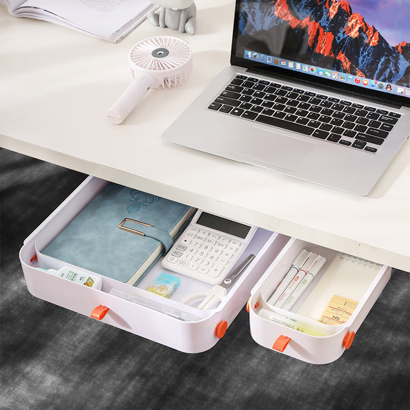 Under-Desk Drawer Storage Box – Hidden Organizer Rack