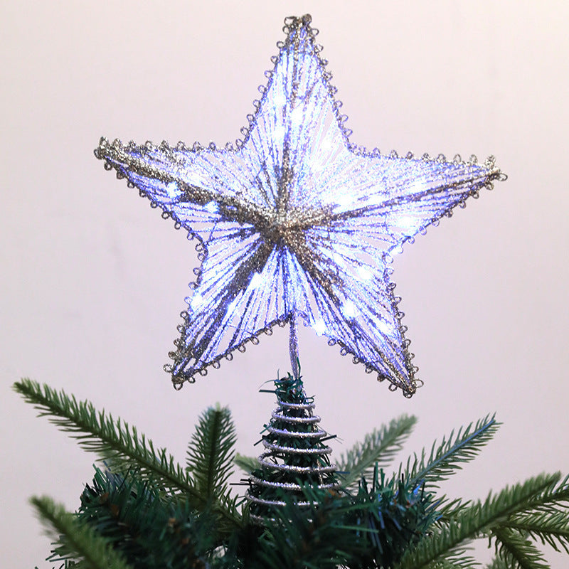 Linear Iron Christmas Tree Top Star Five-pointed Star