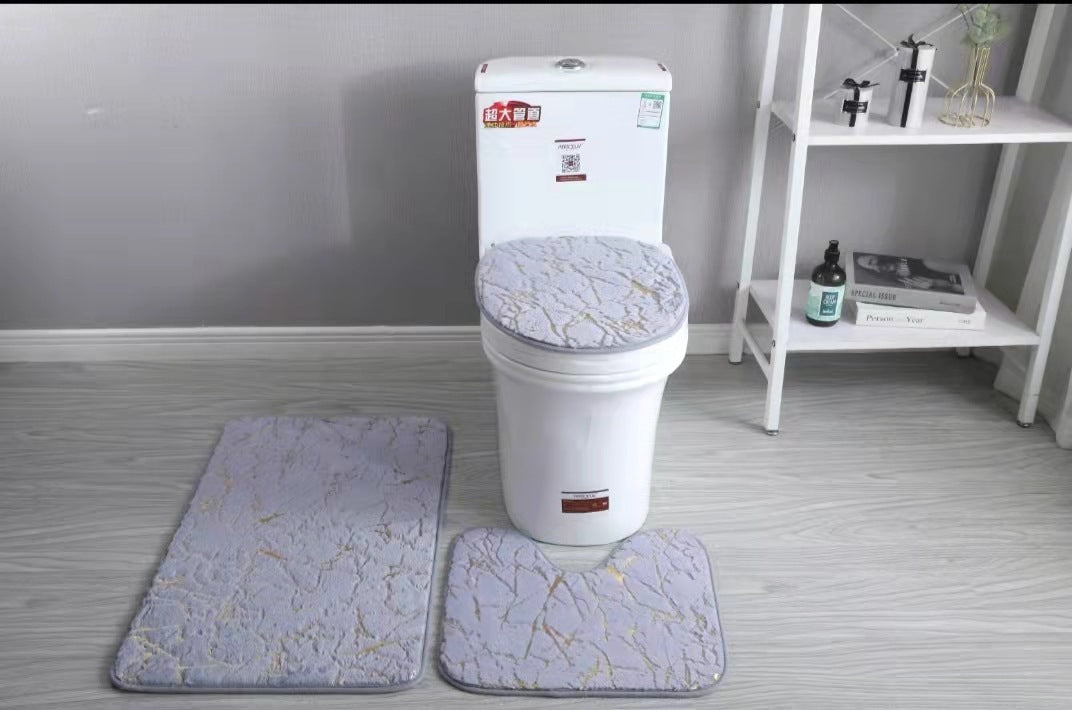 Three-Piece Toilet Set – Bathroom Mats Collection