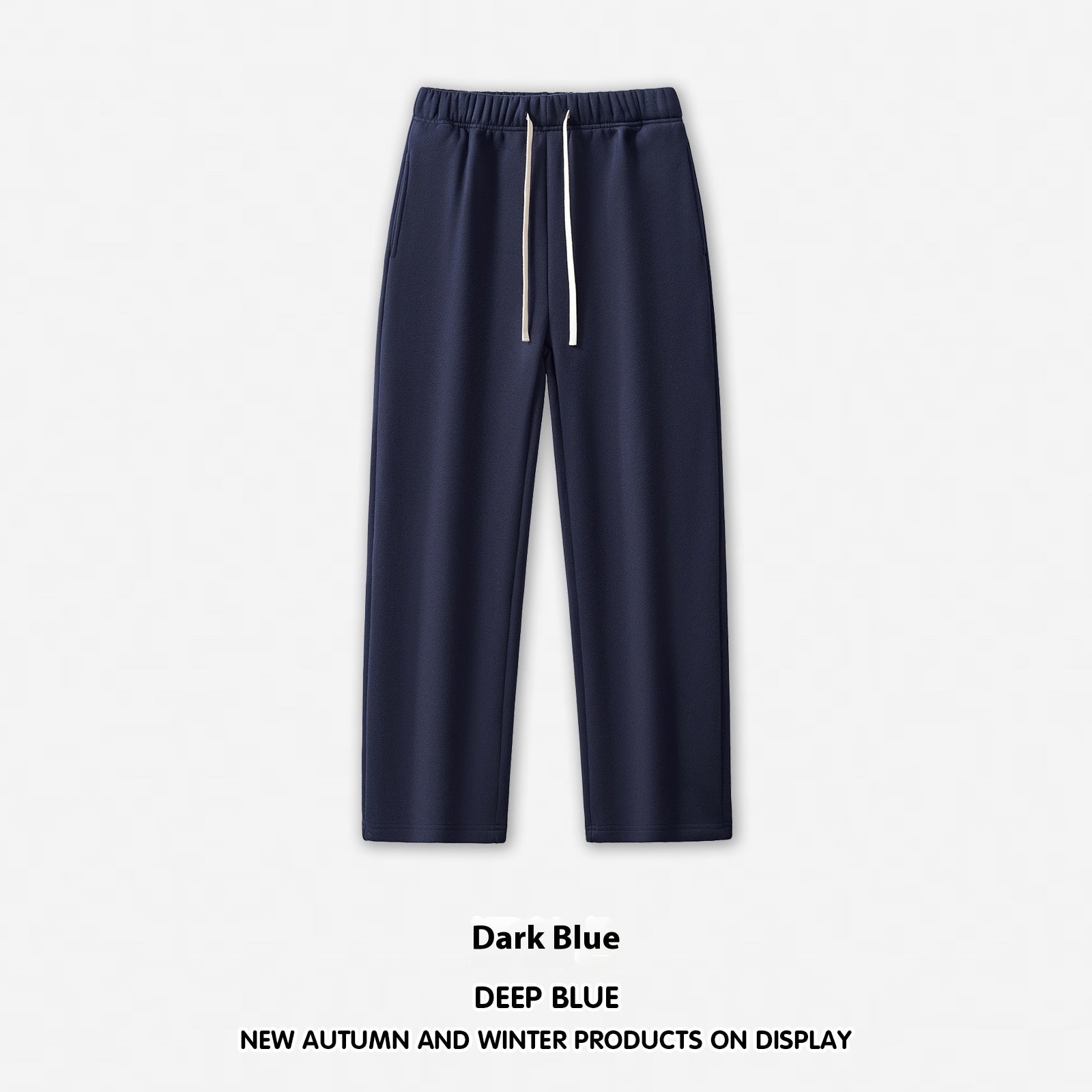 Men’s Wide-Leg Sweatpants – Straight Solid Color Dopamine Style