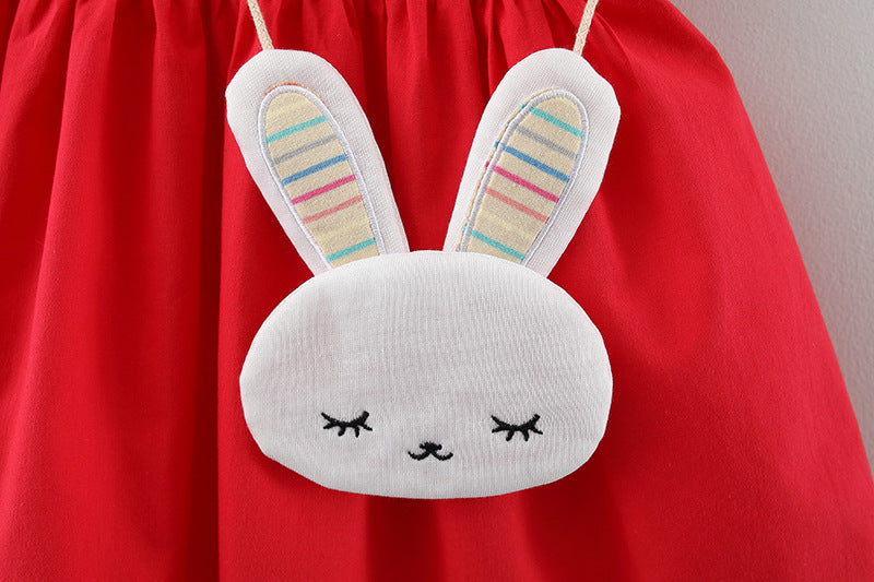 Girls' Sleeveless Dress New Fashionable Solid Color