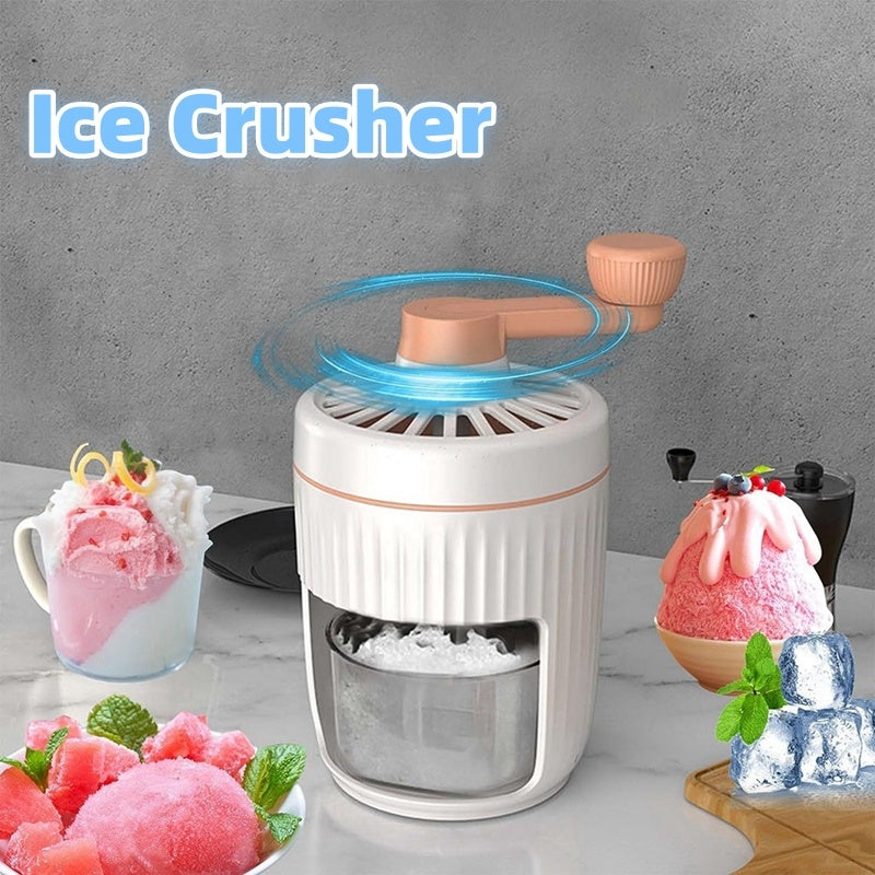 Manual Ice Shaver – Hand-Cranked Ice Crusher & Smoothie Maker