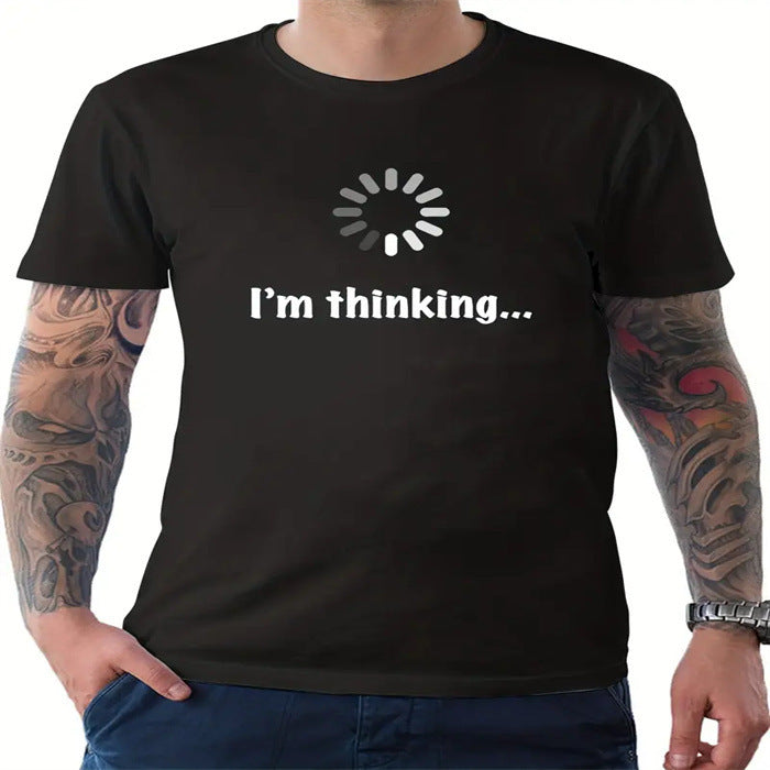 Men's Cartoon Relaxed Polyester Round Neck Short Sleeve Tee