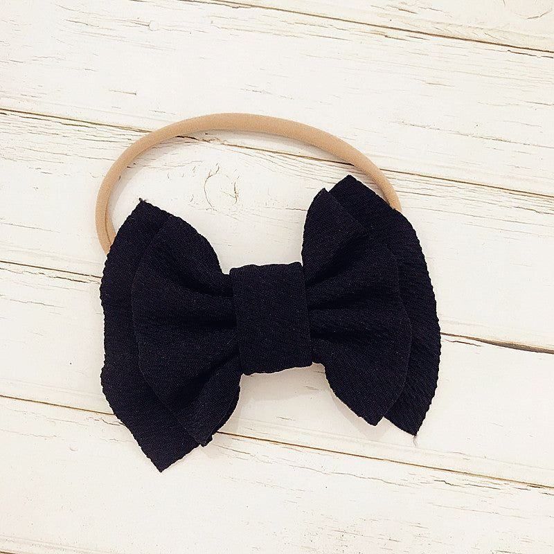 Children's Bow Hair Band Baby Double Layer