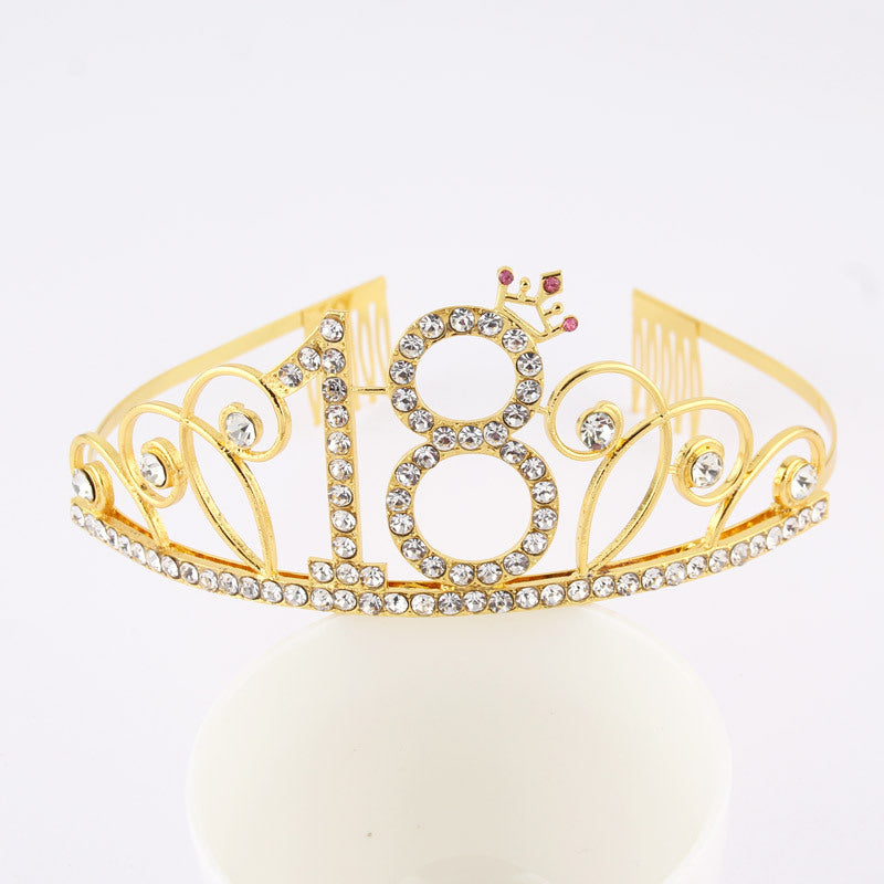 Creative Diamond Alphabet Headdress Birthday Hair Accessories