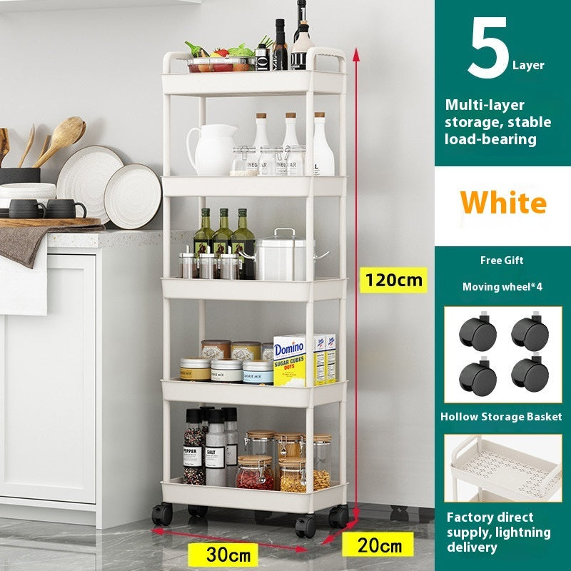 Trolley Rack Kitchen Floor Bedroom Multi-layer Bathroom Storage Rack