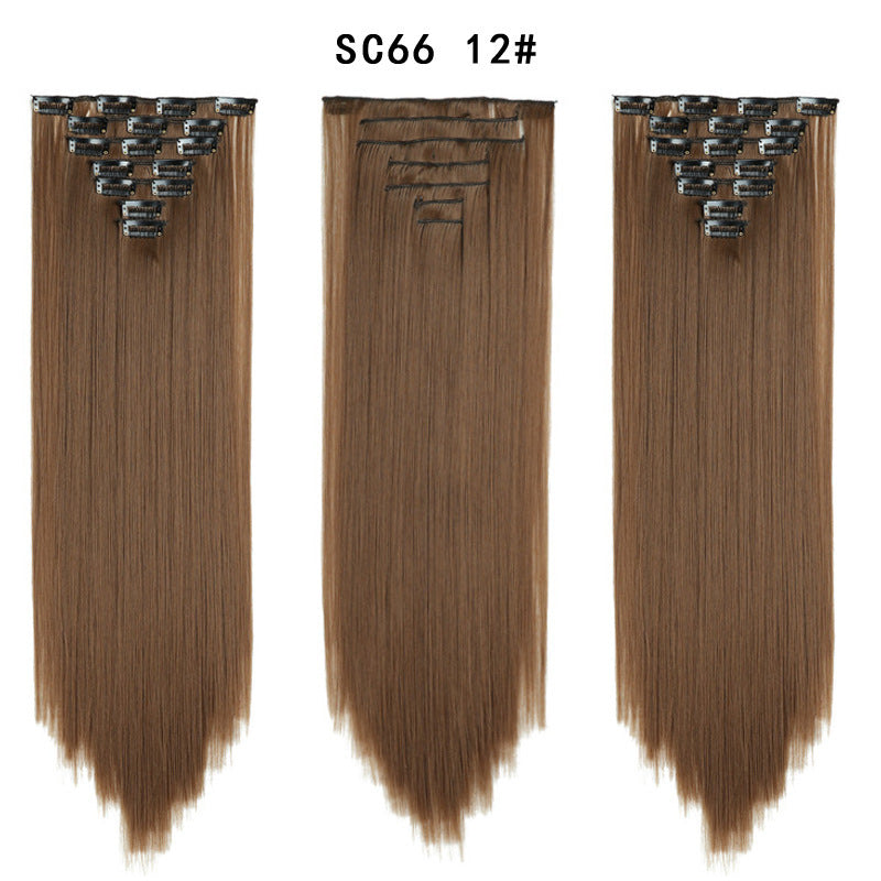 16 Card Seven-piece Hairpiece Clip Wig Beauty Chemical Fiber Wig Set Hair Extension