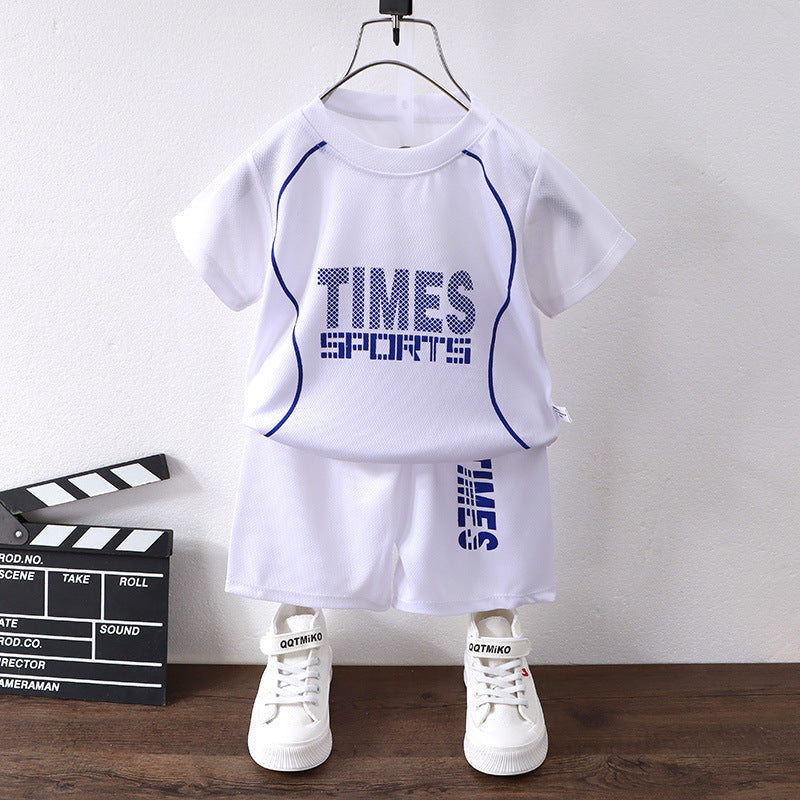 Boys Quick Dry Basketball Uniform Set Regular Fit Polyester