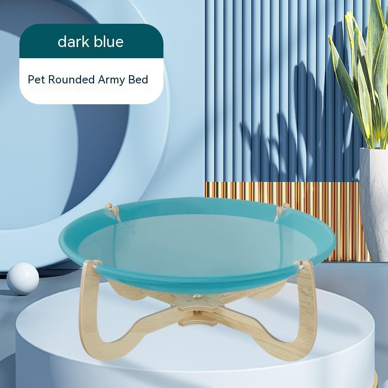 Pet Round Feet Marching Hammock Solid Wood Cat Nest Breathable