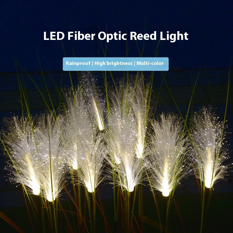 Solar Simulation Reed Floor Outlet Lawn Garden Outdoor Pampas Grass Lamp