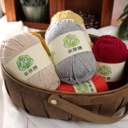 5-Strand Skin-Friendly Combed Milk Cotton Yarn – Hand Knitting Supplies