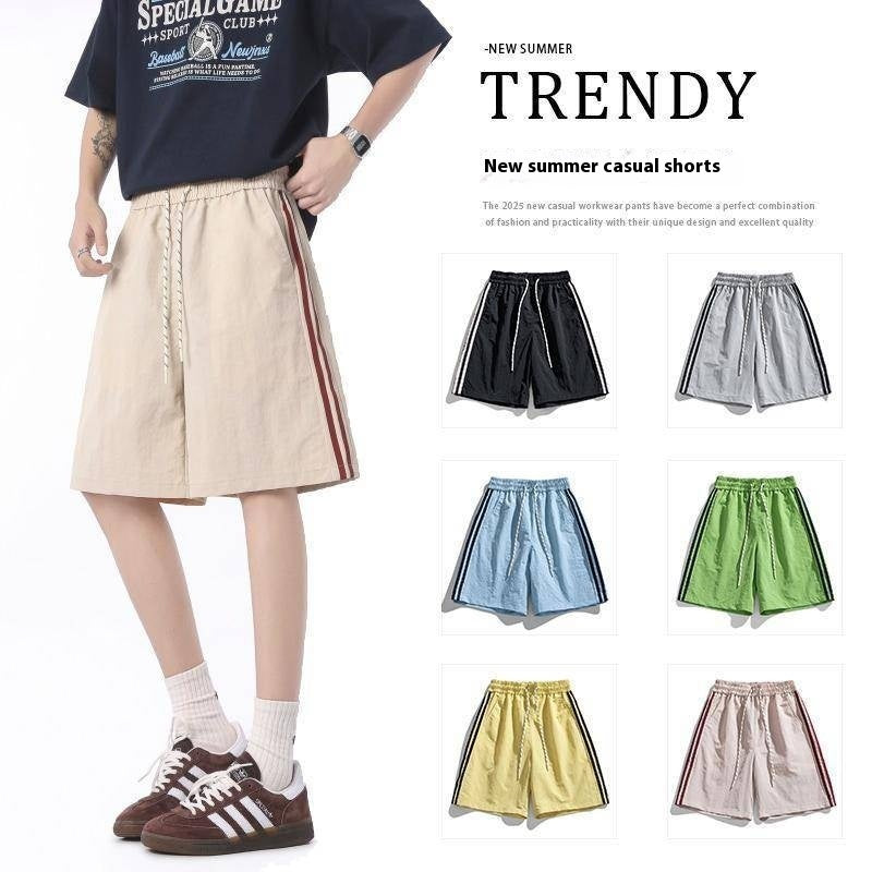American Vintage Stripe Sports Shorts Men