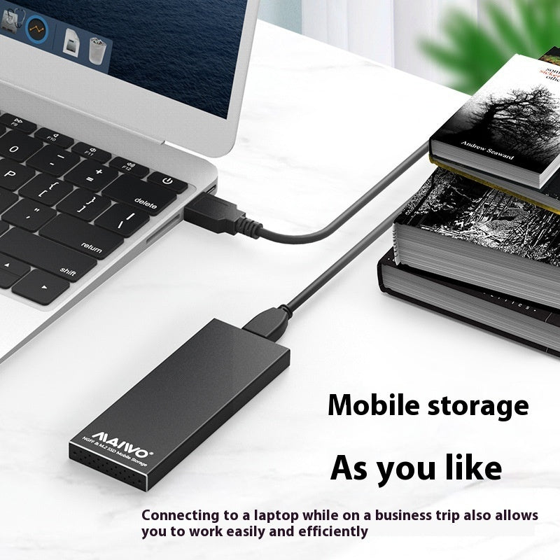 USB 3.0 SSD Enclosure with NGFF Interface – Aluminum Alloy Solid State Drive Cartridge