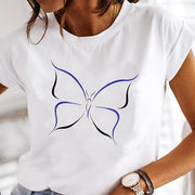 Fashion Women's Printed T-Shirt – Simple, Loose & Plus Size Casual Wear